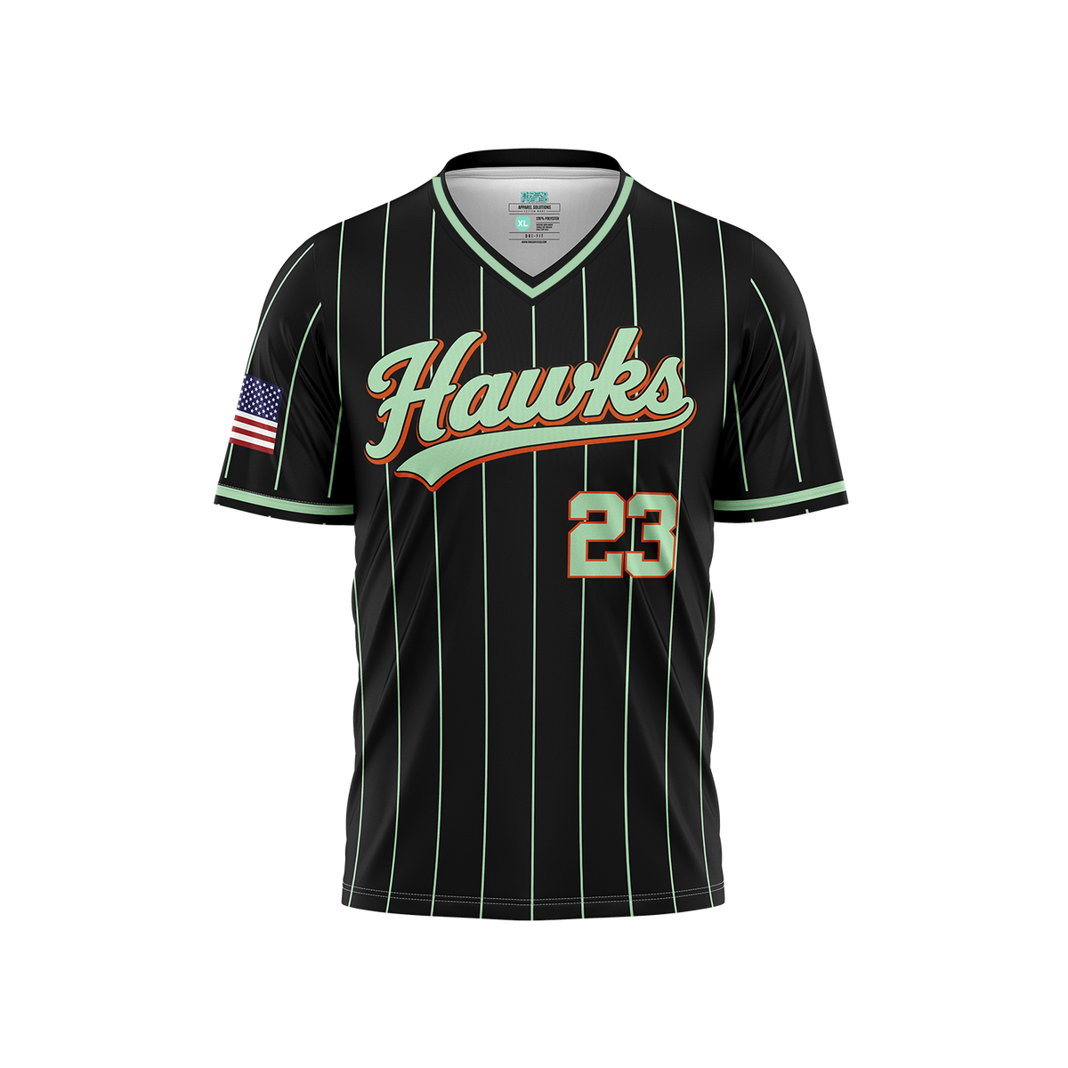 HV Hawks Softball Mint Pinstriped Jersey
