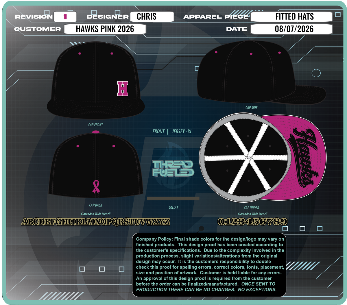 Hudson Valley Hawks Fall 2026 Laser Vented Fitted